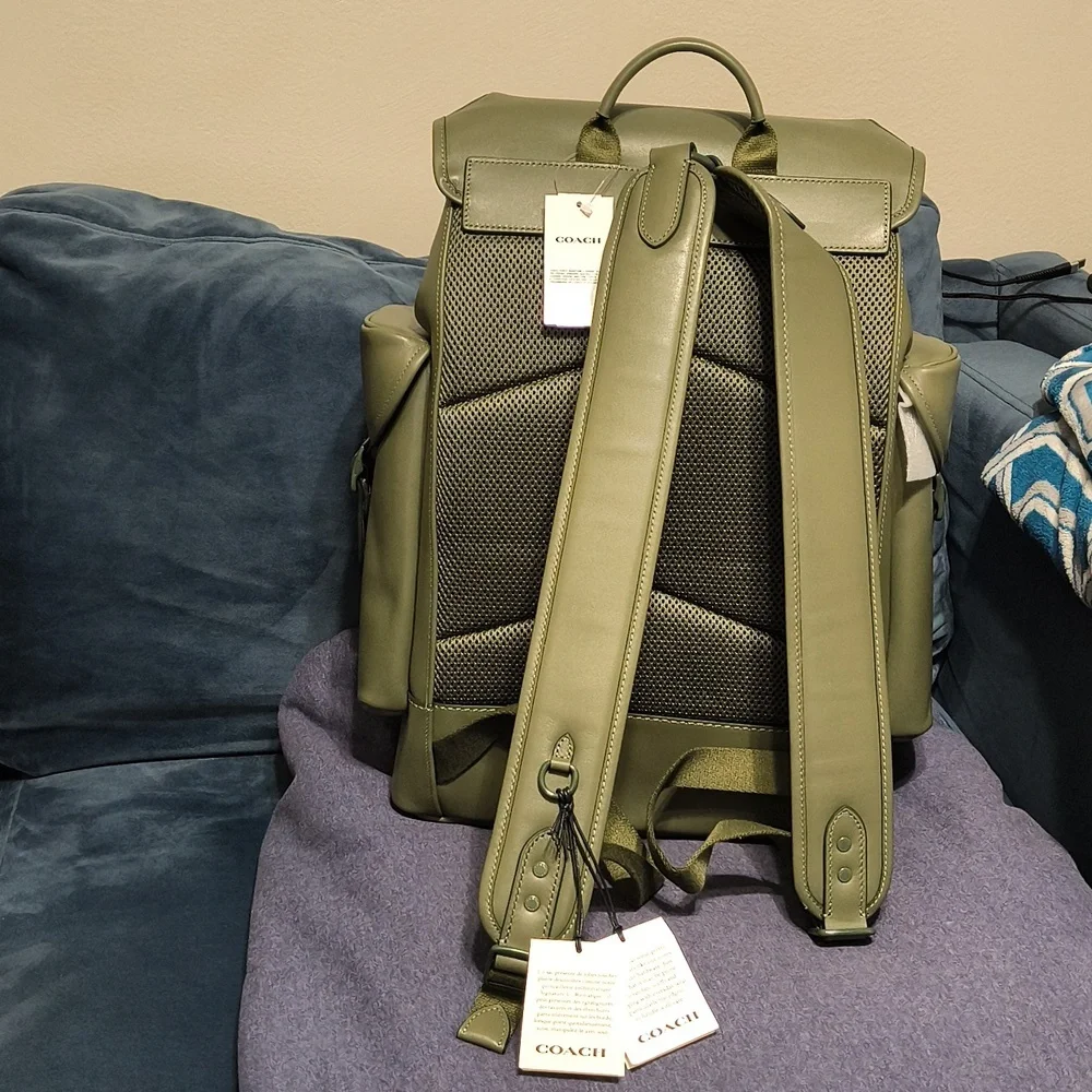 Coach Army Green Hitch Backpack